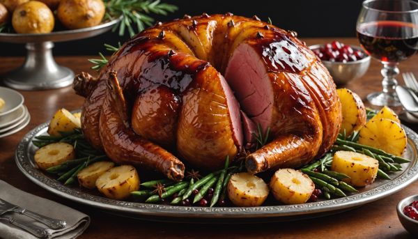 Le jambon de Noël aux ananas régale tous les invités