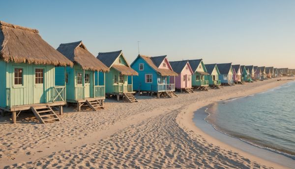 Petites gargotes de plage et restaurants de fruits de mer